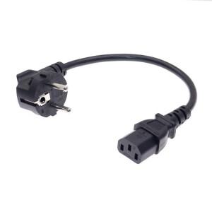 CEE7/7 to IEC C13 전원 코드  10A/16A  250V  H05VV-F 0.75mm 케이블  숏 Schuko 1ft/30cm