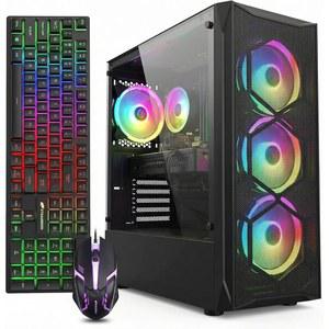 STGAUBRON 게이밍 PC 데스크탑, 인텔 코어 BT SSD, 5.0, 580 RAM, 라데온 RGB 4, I7 8G, 6, 16GB 3.9G, 윈도우 최대 WI-FI 512GB 11 X RX