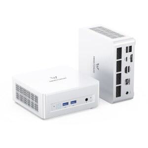 MINISFORUM UM880 플러스 미니 PC 베어본 컴퓨터, 출력, /SSD /OS가 LAN, 포트, 없는 /DP 5.1GHZ), 비디오 7 2.5G 5XUSB HDMI AMD /16T, 780M /USB4 RAM RYZEN 그래픽 RADEON 8845HS(8C OCULINK, 최대