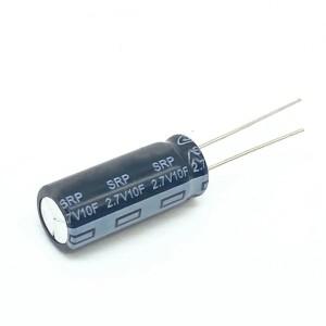 5개 2.7V 10F 원통형 울트라 슈퍼 패러드 커패시터 고전력 10x25mm