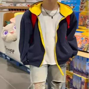 남성용 가을 맨투맨 후드 카디건 커플 집업 admr3