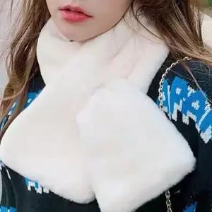 겨울 여성 목도리 쁘띠 밍크퍼 머플러 겨울패션소품 미니목도리