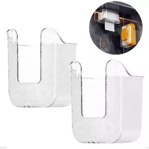욕실 화장실 벽걸이 물티슈 디스펜서 주방 물티슈 벽걸이 수납함투명 흰색 2개