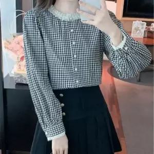 친절한탄씨 기모후드 체크블라우스 레이스 어깨셔링 자켓 데이트 크롭가디건 니트가디건 자켓