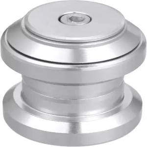 X AutoHOX 34mm 8인치 스레드리스 자전거 헤드셋 콤보 외부 밀봉 카트리지 베어링 상단 캡 실버 톤의 MTB