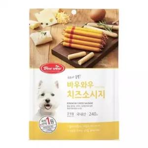 강아지 바우와우 치즈 소시지 14개입 소프트 간식 애견영양간식