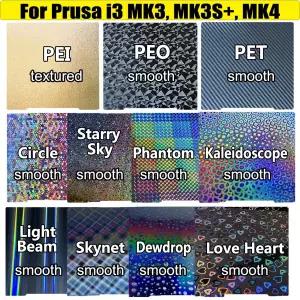 MK3S PEI Shee PEO PET PEY MK4 빌드 플레이트 241x254mm 스프링 강판 MK3 Prusa i3 MK2.5S MK3S  용 양면
