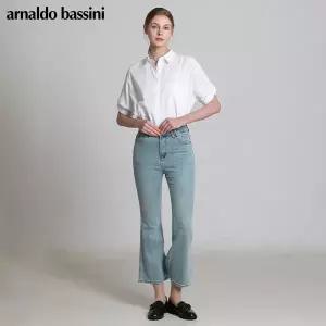 [아날도바시니(ARNALDO BASSINI)] 스티치 세미 부츠컷데님 (택가격: 198000원)