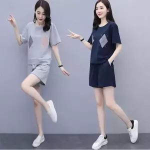 여름 투피스 코디 외출복 반팔세트 데일리룩 투피스셋업 여성반팔세트 (WA32943)