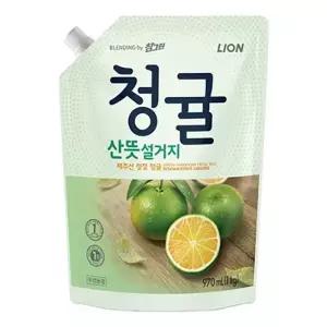 참그린 주방세제 청귤1kg 리필용 주방청소 청소 다목적 (WAB08AB)