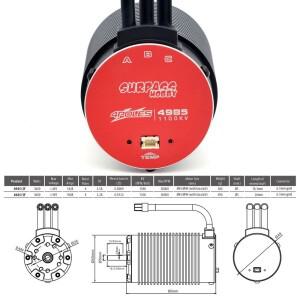 Surpass Hobby 초음속 4985 브러시리스 모터 X-MAXX ARRMA 1/5 RC 몬스터 트럭 자동차 1100KV