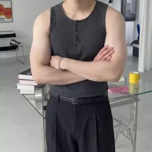 골지 머슬 헨리넥 나시티 3color