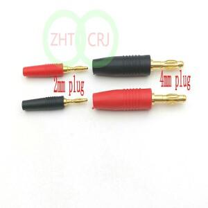 20pcs/100pcs 금도금 황동 스피커 2mm/4mm 바나나 플러그 오디오 케이블 커넥터,