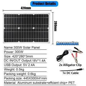 6000W 태양광 발전 세트 12V에서 220V 인버터 30A 컨트롤러 패널 시스템 가정용/RV/캠핑용 풀 하우스