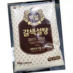백설 황설탕 3KG 6개 조미료 제과