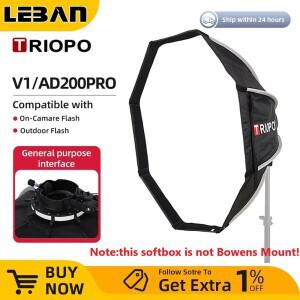 Triopo KX65 65cm KX90 90cm 스피드라이트 팔각형 우산 소프트박스(그리드 포함) Godox V1 스피드라이트 소