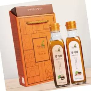 들기름 참기름 세트 180ml 2개 기름세트 선물세트 식용유