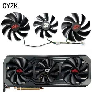 레드 데빌 OC 그래픽 카드 교체 선풍기 파워컬러 라데온 RX6700XT 6750 6750XT 6800 6800XT 6900XT 6950XT