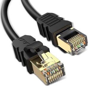 CAT 이더넷 케이블 고속 40GBPS 2000MHZ 26AWG 골드 도금 RJ45 커넥터 포함 게임용 PC PS5 XBOX 모뎀 라우터에 호환되는 FTP 네트워크 코드 6피트 피트