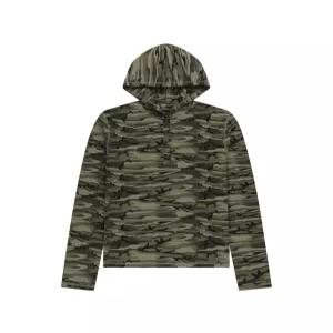 아캄 Military Button Hoodie Khaki 14189183