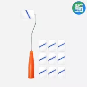 월드크린 이지 페인트 롤러대 4호 75mm+이지 리필 2호 50mm 10p 로라 도배 미장 도장