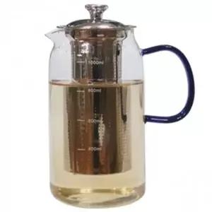 ( )직화 롱 내열 유리포트 1200ml 녹차 물주전자 차망 티포트 다도 찻주전자