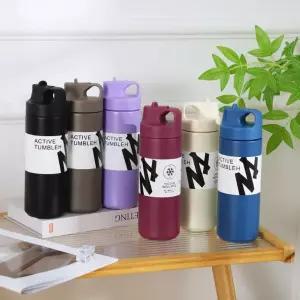 보온보냉 스텐 플립 스트로우 진공 텀블러 550ml