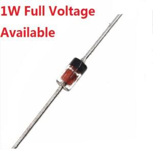 50pcs 1W 제너 다이오드 DO-35 1N4728A 3V3 3V0 1N4733A 5V1 4V7 4V3 3V9 3V6