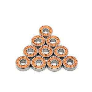 스케이트보드 인라인 스케이트 휠용 8Pcs 오렌지 씰링 608RS ILQ-11 8x22x7mm 베어링 ABEC-9 마찰력이 적은 강철