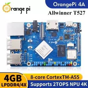 Orange Pi 4A 4GB RAM 단일 보드 컴퓨터 Allwinner T527 RISC-V 보조 프로세서 WiFi  BT5.0 BLE M2 NVMe SS