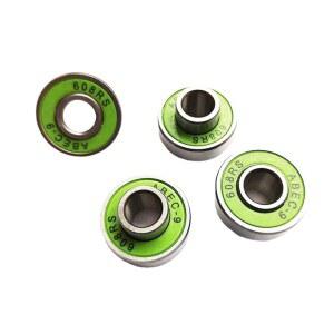 JSCCMEEQ 베어링 16pcs 608RS 롱보드 스케이트보드 인라인 스케이트 롤러 ABEC-9 티타늄 도금 일체형 샤프트 8x22x12.6mm