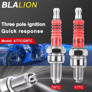 점화 플러그 BLALION 레이싱 전극 A7TC D8TC GY6 50CC 110CC 125CC 150CC ATV 스쿠터 먼지 자전거 이동 카트 모토 액세서리
