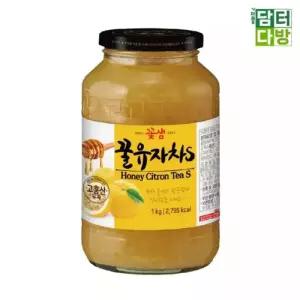 꽃샘 꿀유자차S 1kg병 사무실 꿀액상 음료 꿀유 꿀음료 전통 전통꿀
