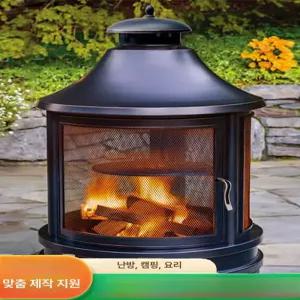 화목난로 야외 불멍 나무 스토브 소형 화로대 장작 숯불