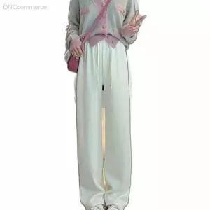 뽀글기모 와이드 하이웨스트 아이보리와이드팬츠 양털팬츠