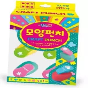 다이어리펀치 모양펀치세트 소 6개입 모양펀칭기 1cm