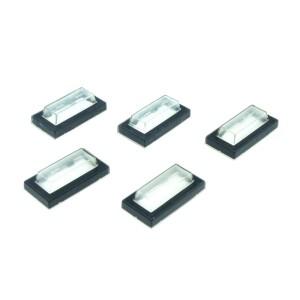 로커 보트 스위치 흰색 투명 실리콘 방수 보호 커버  직사각형 캡  KCD3  31x14mm  5 개
