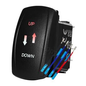 방수 보트 자동차 로커 스위치 12V 업 다운 3단계 순간 레드 LED 라이트 ARB 4x4 오프로드 농장 트랙터용