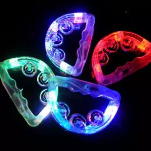 노래방LED탬버린(15cm) 리듬악기 LED 조명 라이팅 램프 공연 장기자랑