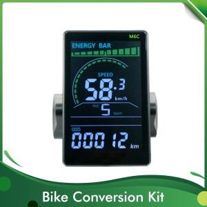 UART 2 M6C 24V 36V 48V 전기 자전거 LCD 디스플레이 미터 방수 전자 스쿠터 패널 컬러 스크린 산악
