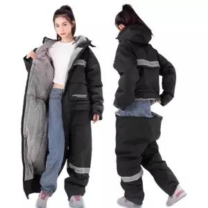 성인우주복패딩 방한복 방한점프수트 작업복 남성 스키복 L 겨울 블랙 -20C