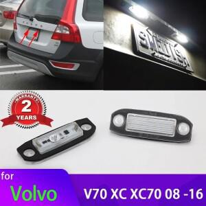 볼보 호환 V70 XC XC70 2008 - 번호판 램프에 대 한 2pcs 흰색 LED 라이센스 플레이트 전구