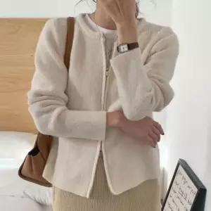 여성가을가디건 크롭 니트가디건 투웨이 집업 베이직 스타일리쉬