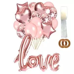 고품질 LOVE풍선1개 혼합34개파티풍선1개 리본2개 테이프1개 헬륨풍선 (W87136E)