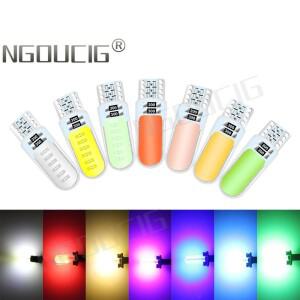 NGOUCIG 2PCS 194 Led T10 W5W 전구 COB 실리콘 번호판 인테리어 표시기 도어 독서 신호 램프 자동차 주차