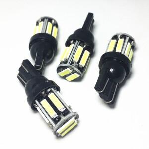 자동차 번호판 램프 W5W T10 LED 7020 10SMD 194 168 화이트 블루 바이크 오토바이 통관 조명 계기판 12V 4