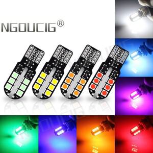 NGOUCIG 자동차 인테리어 24SMD 번호판 독서 사이드 마커 신호 램프 앰버 주차등 T10 CANBUS W5W LED 194