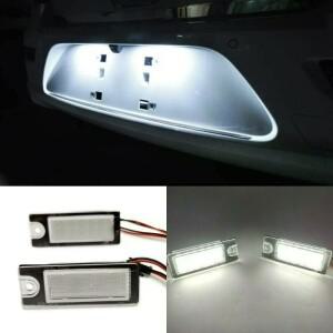 R-Auto 2개 LED 번호판등  밝은 백색 자동차 링 볼보 호환 S60 V70 XC70 S80 용