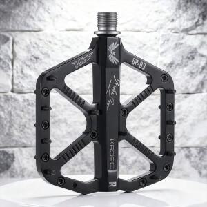 KRSEC CNC 3 베어링 자전거 페달 초경량 BMX MTB 로드 바이크 페달 미끄럼 방지 알루미늄 합금 산악 자전거