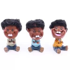 (쓰리몰) 3P세트 추억의 못난이인형 (건치) 장식품 신혼선물  카페소품 (W9B947D)